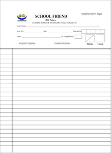 Supplementary Sheet 6 Pages